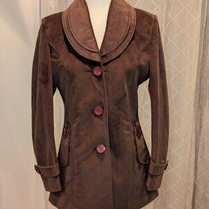 Huge's Vintage Brown Suede‎ Women's Coat **RARE**, Size M